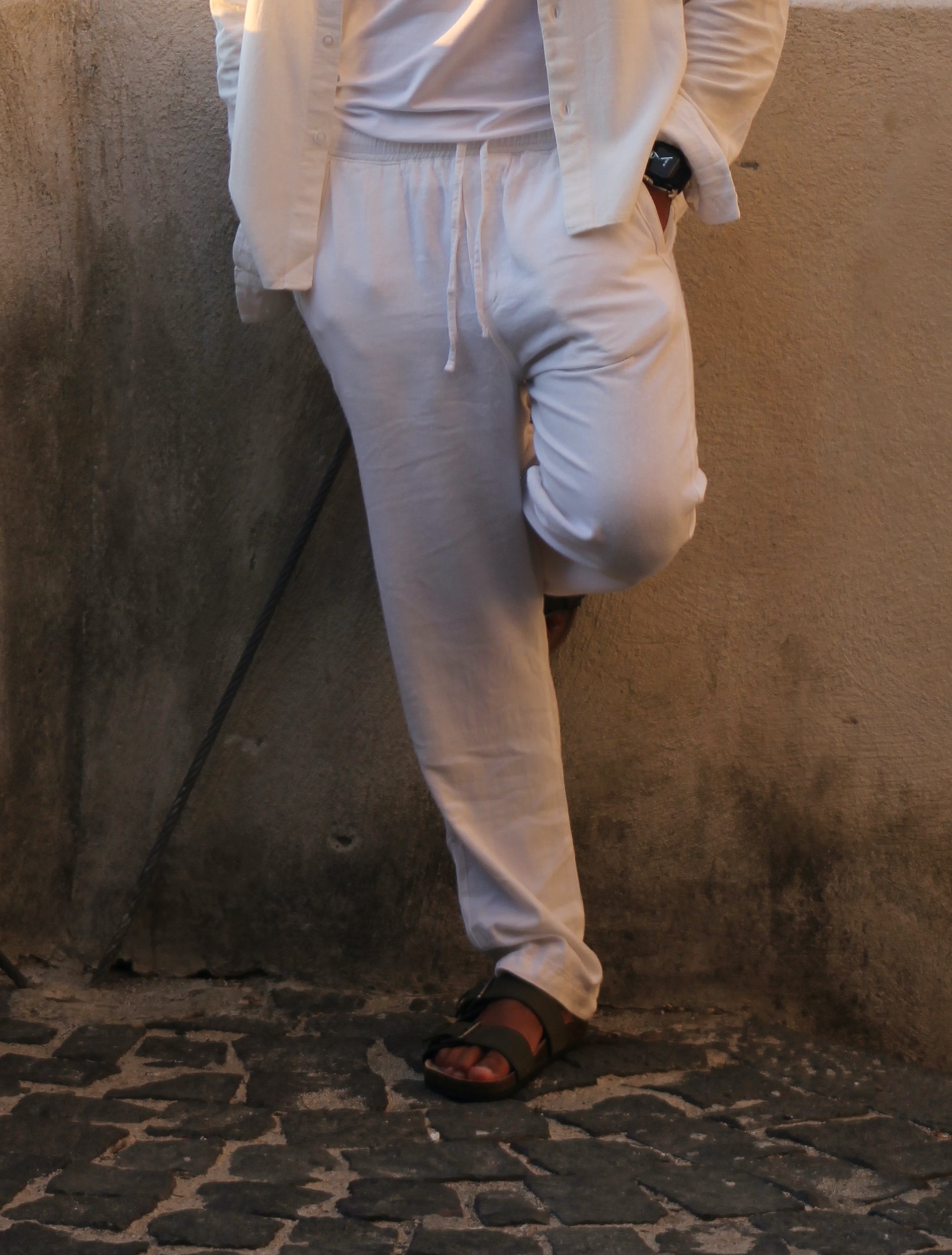 Rome Linen Trousers - White