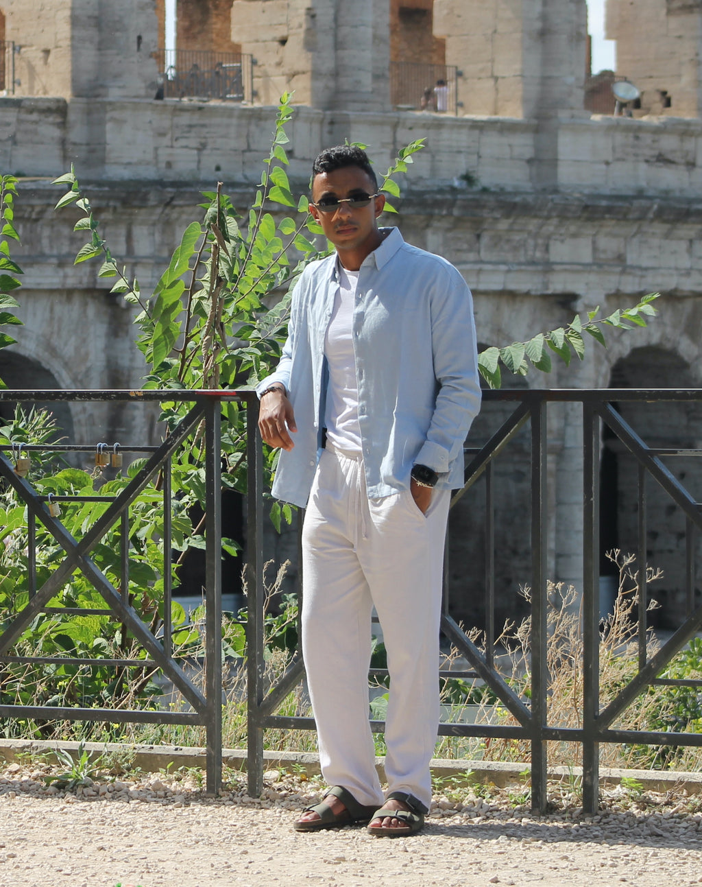 Rome Linen Trousers - Beige