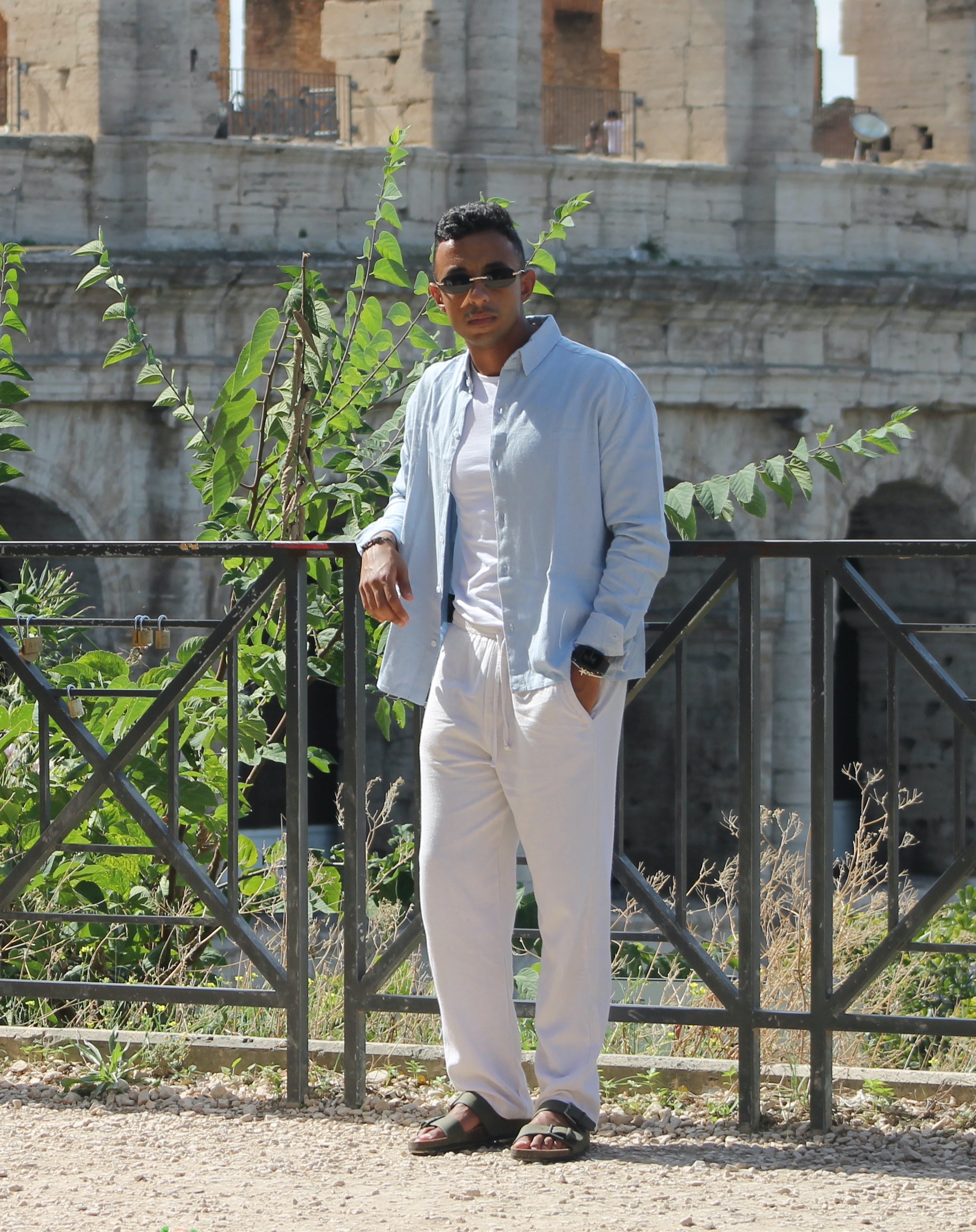 Rome Linen Trousers - Beige