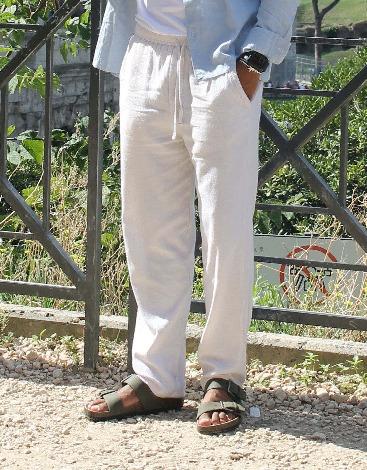 Rome Linen Trousers - Beige