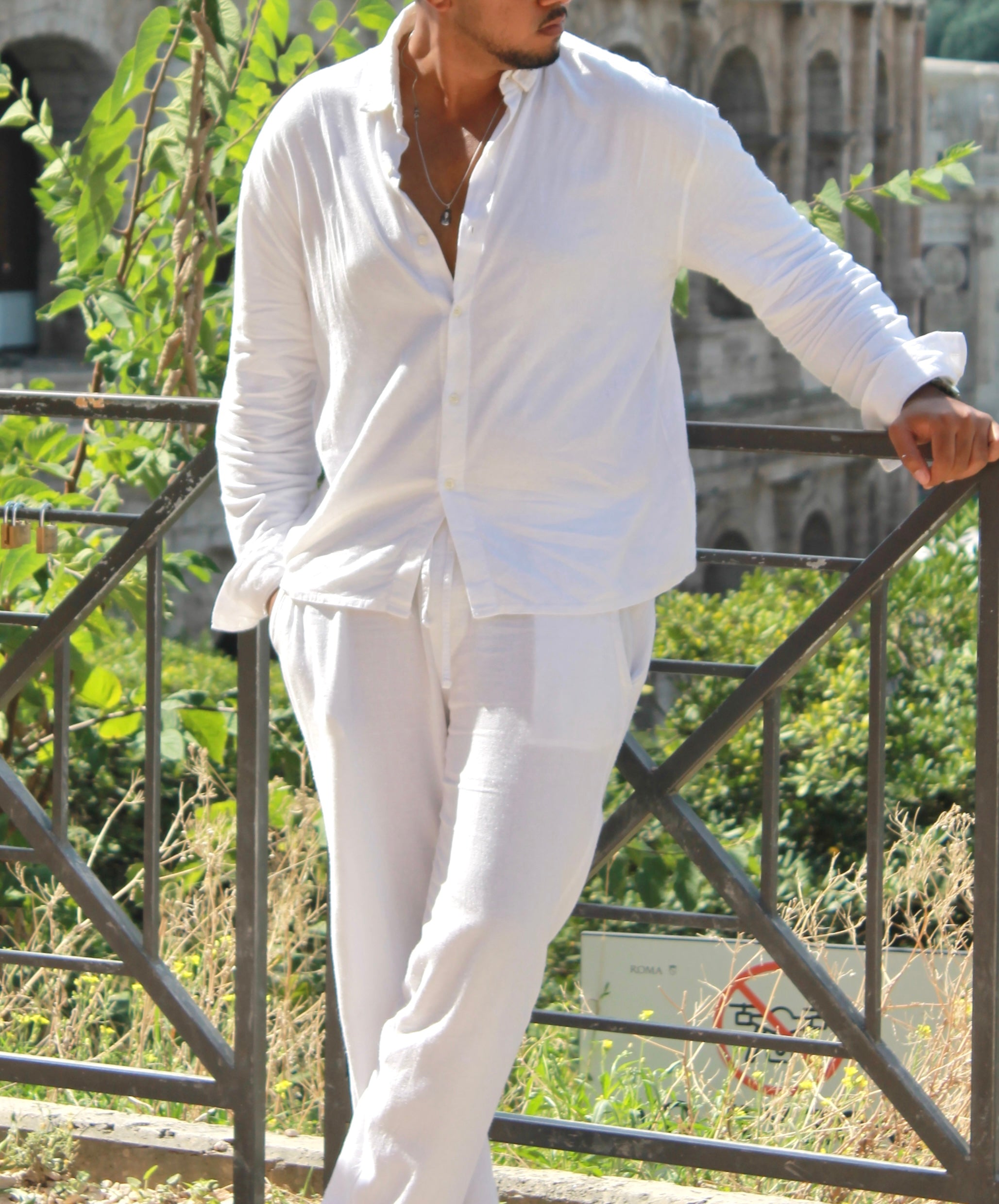 Rome Linen Shirt - White
