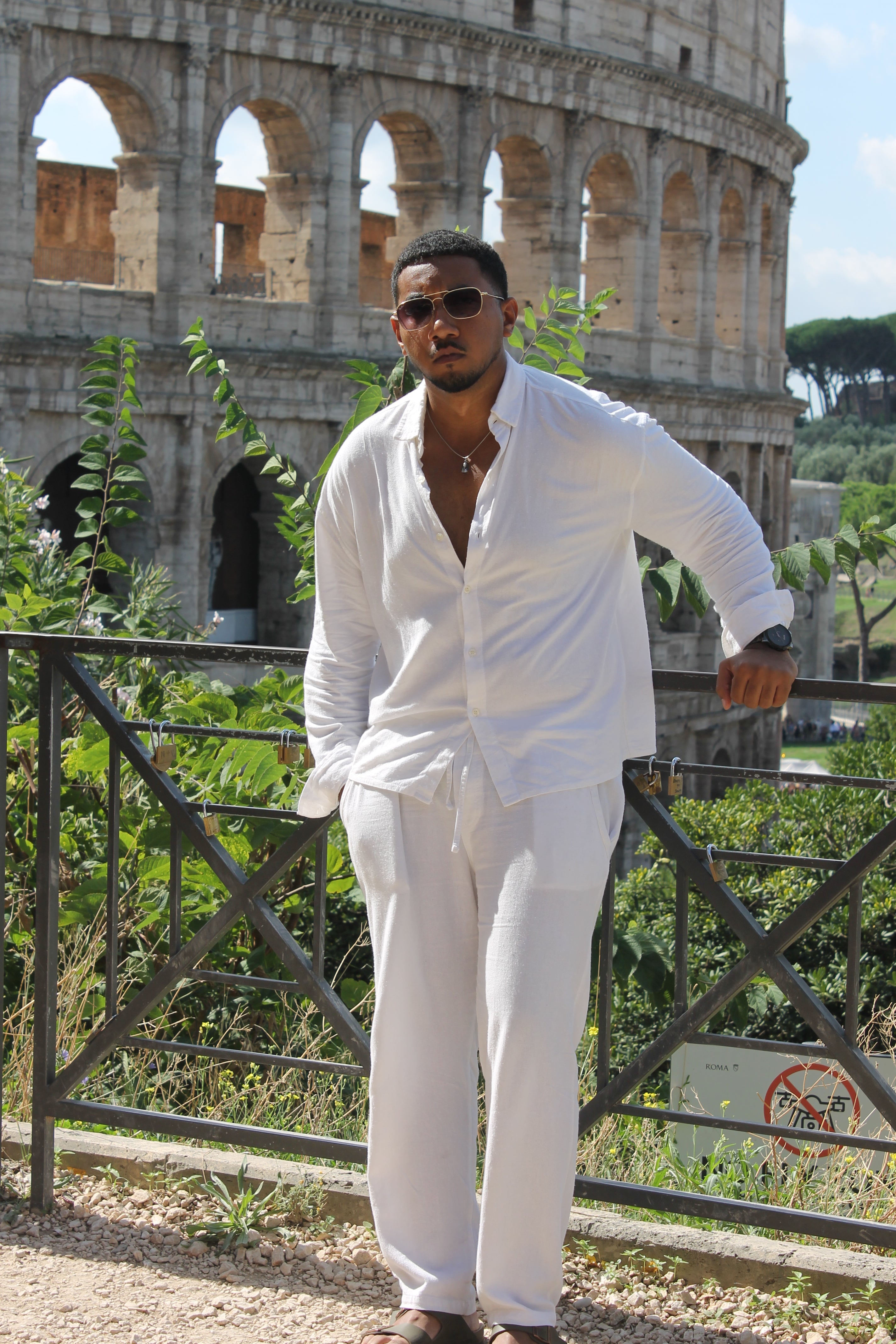 Rome Linen Set - White