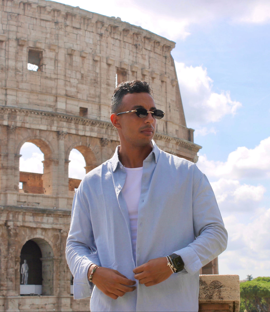 Rome Linen Shirt - Blue