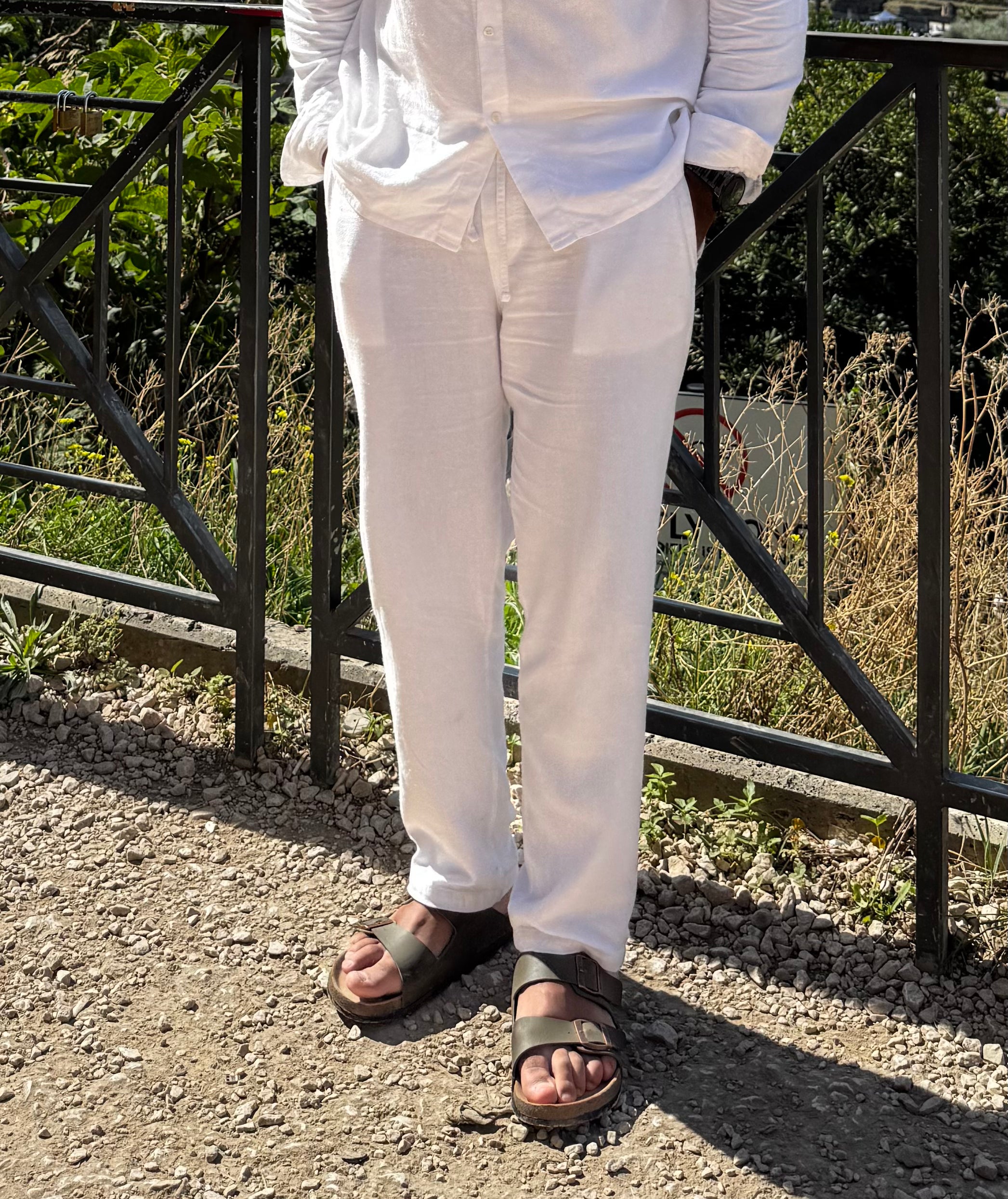 Rome Linen Trousers - White