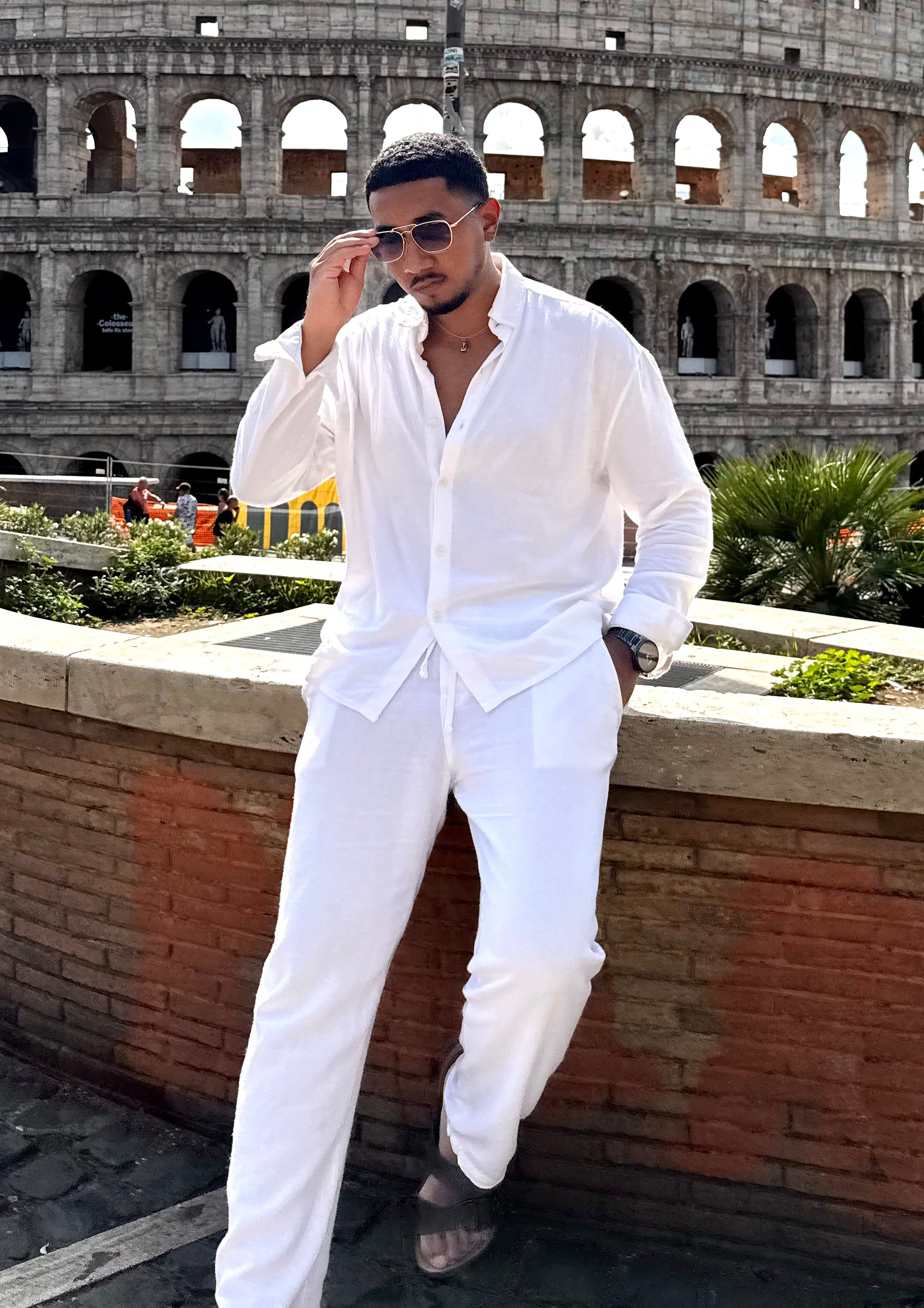 Rome Linen Set - White