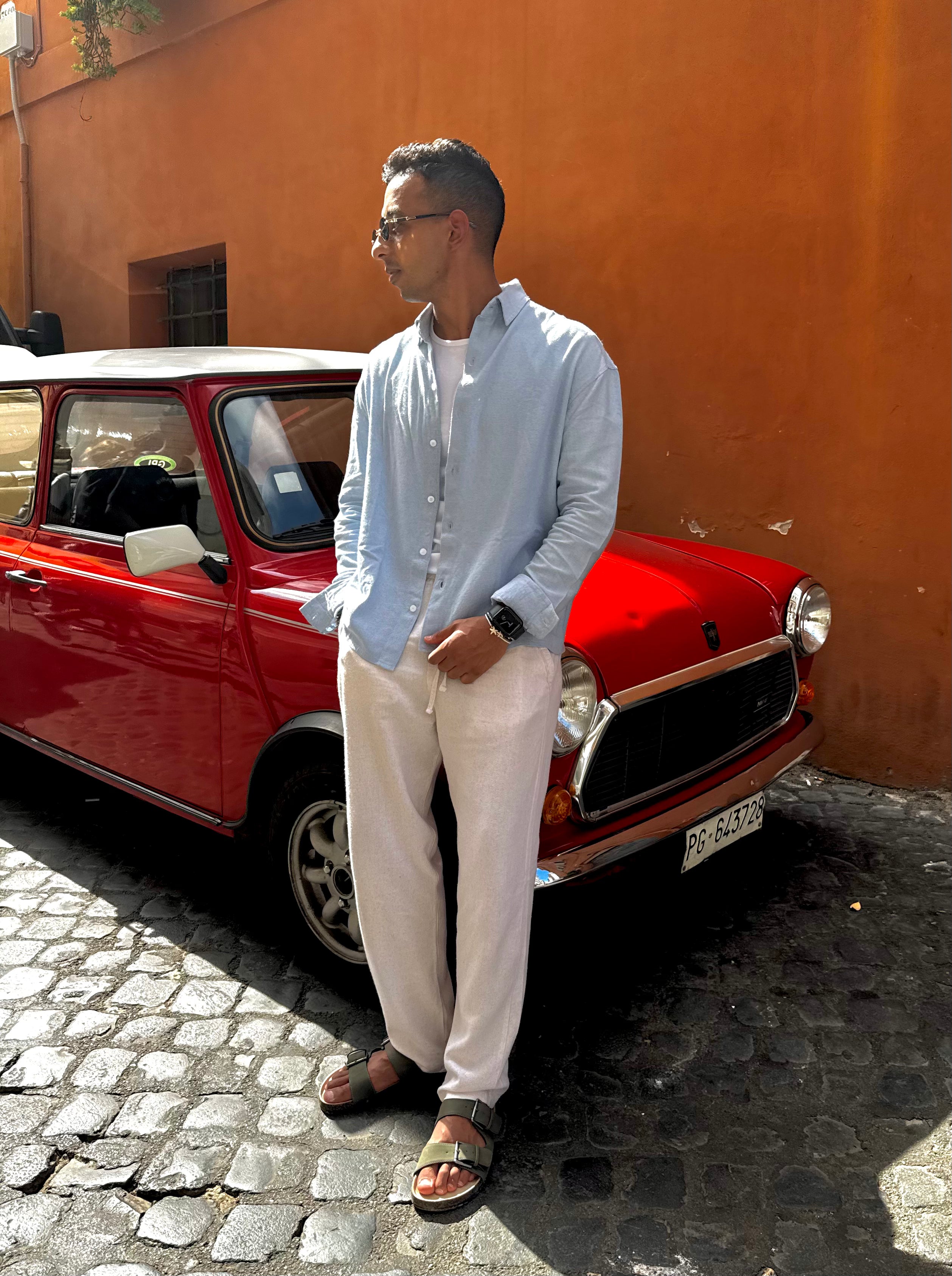 Rome Linen Trousers - Beige