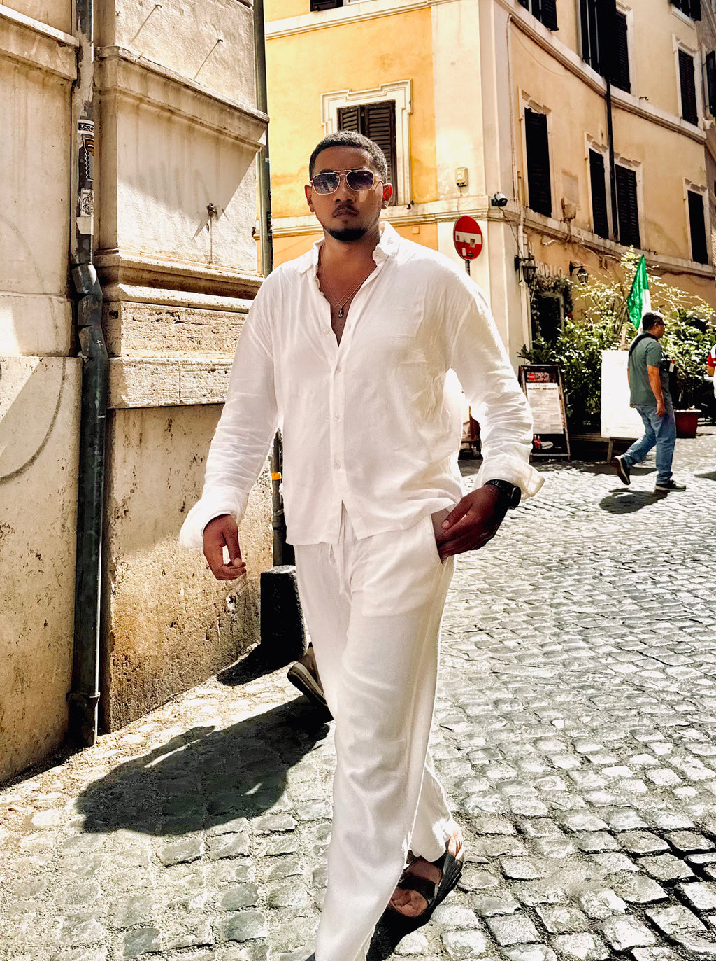 Rome Linen Set - White