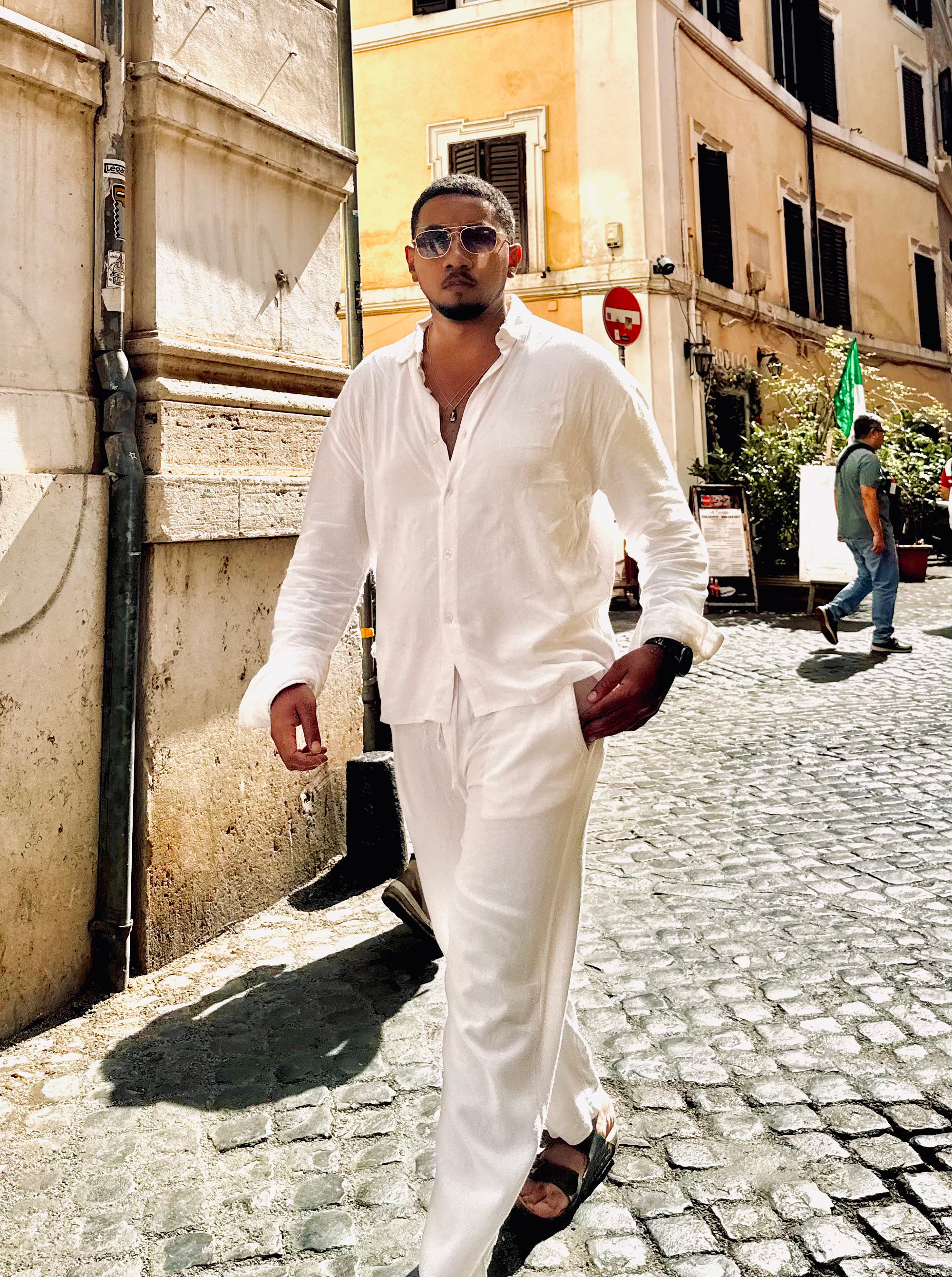 Rome Linen Set - White