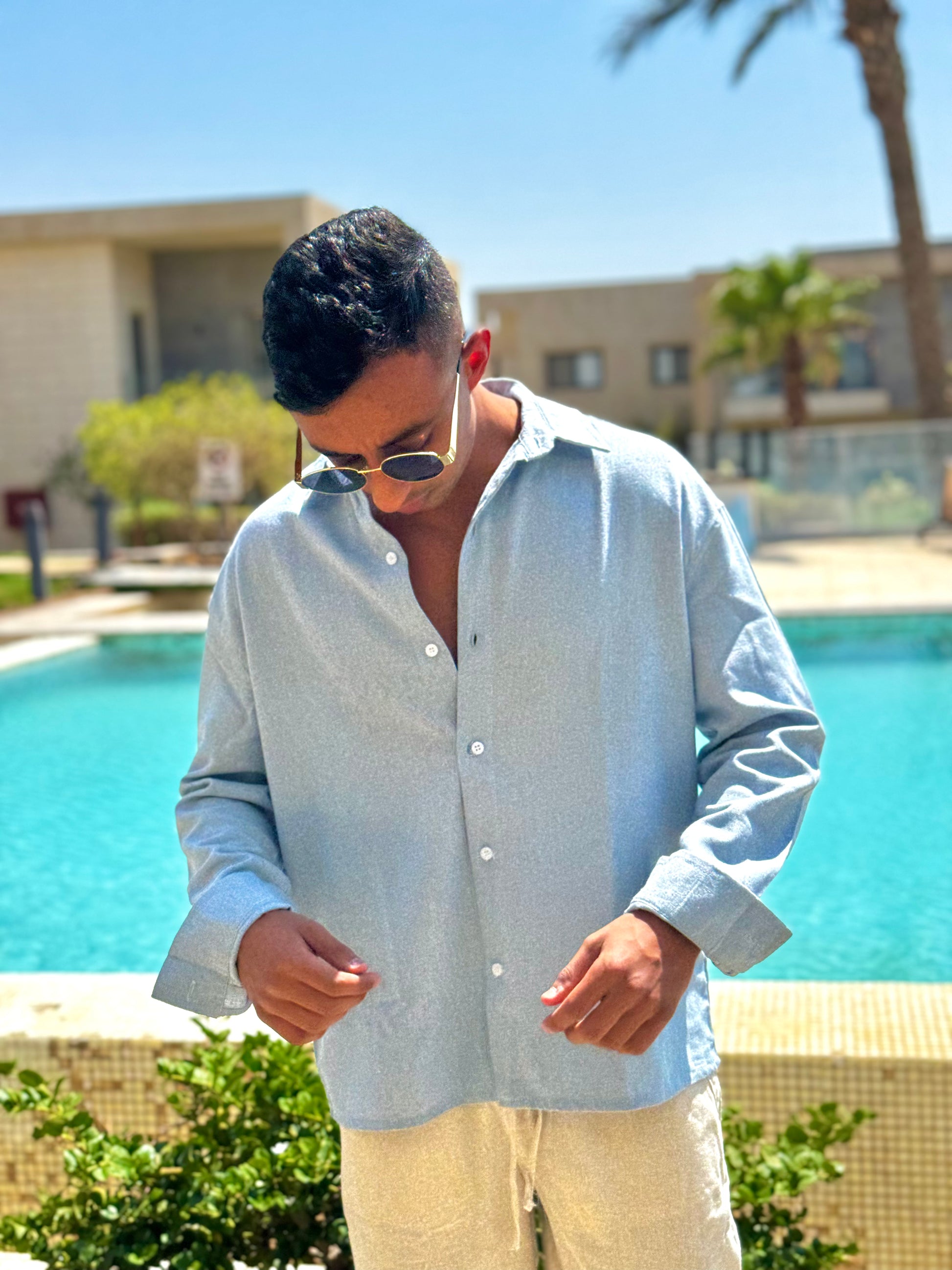 Nomadic Linen Shirt - Blue